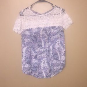 Lacy paisley print shirt